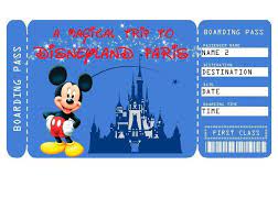 Printable Ticket To Disney Disneyworld Disneyland Boarding Pass Surprise Vacation Trip Ticket Digital File You Fill And Print Entradas Disneyland Entradas Disney Boletos Imprimibles
