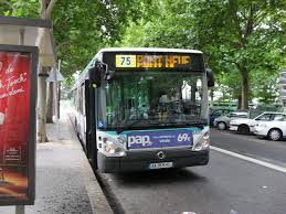 This long, winding eastside line is a vein of life stretching close to 20. Autobus De La Ligne 75 Porte De Pantin Strassenbahn Paris Busse