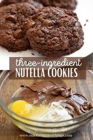 Three Ingredient Nutella Cookies Recipe In 2020 Dessert Recipes Easy Nutella Recipes Best Cookie Recipes
