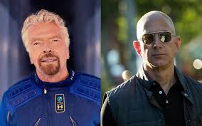 Jul 01, 2021 · une femme de 82 ans, wally funk, accompagnera jeff bezos dans l'espace à bord d'un vol de sa société blue origin le 20 juillet, devenant ainsi la personne la plus âgée à voyager dans l. Richard Branson Jeff Bezos Le Duel Dans Le Ciel De Deux Dingues De L Espace Le Parisien