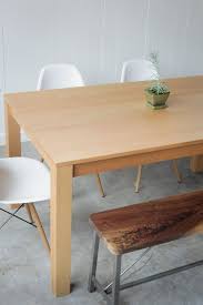 Parsons Dining Table Solid Red Oak Contemporary Wood Dining Table Dining Table Dining