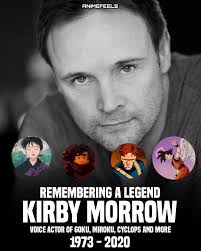 5 years ago today, we lost Kirby Morrow. 🕊️ He voices Goku in Dragonball  Z, Miroku in Inuyasha, Cole in Ninjago, Cyclops/Scott Summers in X Men and  more. RIP, LEGEND.