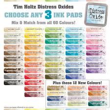 Tim Holtz Distress Oxide Ink Pad Any 3 Colours Distress Ink Techniques Distress Oxide Ink Distress Oxides