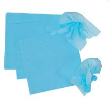 Light Blue Pomps Tissue Squares Shindigz