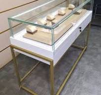 Glass Jewelry Display Table with Velvet Lining - Furniture Mart Uganda