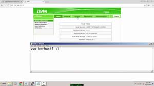 Username dan password yang semula (default) adalah admin dan admin sekarang menjadi username: Zte F660 Password