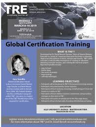 Maybe you would like to learn more about one of these? Madison Wisconsin Module 1 Certification Training Workshop March 8 10 2019 Tension Stress And Trauma Release Tre