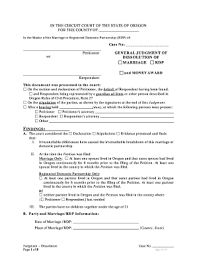 The court system allows anyone who has a legal dispute with another party to bring a lawsuit against that person setting out his allegations. 2017 2021 Form Or General Judgment Of Dissolution Of Marriage Domestic Partnership Money Award Fill Online Printable Fillable Blank Pdffiller
