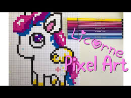 Pour continuer dans la série des pixels art, je sais que vous êtes nombreux à l'attendre, voici le monde des licornes. Pixel Art Pas A Pas Licorne Kawaii Youtube