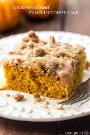 Cinnamon Streusel Pumpkin Coffee Cake With A Brown Butter Maple Glaze Pumpkin Coffee Cakes Coffee Cake Dessert Recipes