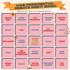 Printable 2020 presidential debate cards. 2020 Vice Presidential Debate Bingo Card Drinking Game Vinepair