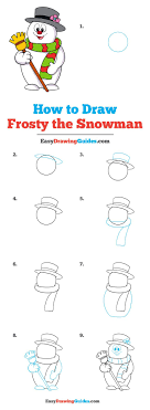 How To Draw Frosty The Snowman Really Easy Drawing Tutorial Easy Christmas Drawings Frosty The Snowmen Christmas Drawing