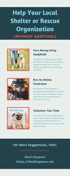 14 Ways To Help Your Local Shelter Or Rescue Organization Without Adopting Animal Rescue Fundraising Animal Shelter Donations Animal Rescue Ideas