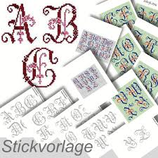 Kreuzstich sticken vorlagen wir haben 18 bilder . Buchstaben Sticken Zahlmuster Alphabet Kreuzstich Schreibschrift Mit Floralen Ornamenten