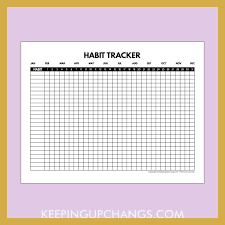 Today we're sharing our monthly habit tracker printable pdf that we personally use every day. Monthly Habit Tracker Grid Printable Freebie
