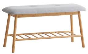 Bench Vandsted Grey Bamboo Jysk In 2020 Furniture Bench Hallway Unit