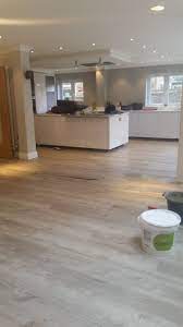 So it definitely pays to get a clear idea of the kitchen floor tile style you like best before even starting. Amticoflooring Spacia Strip Wood Sun Bleached Oak Flooring Kitchen Flooring Wood Floor Kitchen