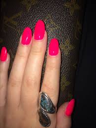 Preparations for pink and white acrylic nails. Hot Pink Oval Nails Pink Oval Nails Pink Acrylic Nails Hot Pink Nails