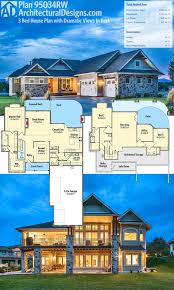 Plan 95034rw Craftsman House Plan With Dramatic Views In Back Craftsman House Plans Lake House Plans Architectural Design House Plans