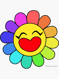 Choose from a curated selection of flower wallpapers for your mobile and desktop screens. Hobicore Smiling Rainbow Flower Sticker By Hobicore Store Rainbow Flowers Flower Drawing Sticker Design