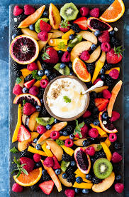 Fresh Fruit Board With Ricotta Blend Granola And Wildflower Honey With Salt And Pepper Recipe Brunch Party Recipes Brunch Food Platters