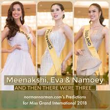 The miss international thailand (thai: Normannorman Com S Top 10 Predictions For Miss Grand International 2018 Normannorman Com
