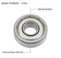2pcs R1660ZZ Ball Bearings 6x16x5mm Double Shielded Chrome Steel