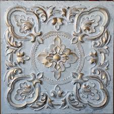 Old metal tin ceiling tiles, lot of 6 antique metal tiles, vintage supplies, unframed remnants, old pressed tin architectural salvage. Amazon Com Plastdecor Ceiling Tile Faux Tin Paint White Gold Bar Decor Ceiling Panel Pl30 Pack Of 10pcs Tools Home Improvement