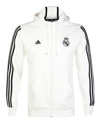Real Madrid Core Hooded Zip Top White Real Madrid Official Merchandise Available At Www Itsmatchday Com