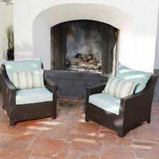 Rst Brands Deco 2 Count Espresso Wicker Patio Conversation Chairs Op Peclb2 Bls K Products Patio Chairs Club Chairs Furniture