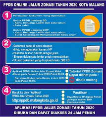 Jika dinyatakan diterima, maka dapat daftar ulang online pada tanggal 14 s.d 19 juni 2021, dengan mengunggah surat keterangan lulus/ijasah. Ppdb Zonasi Tahun Pelajaran 2020 2021 Smp Negeri 5 Malang