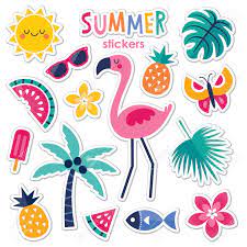 In this tight year to replenish your energy and good spirits! Cute Colorful Set Of Vector Summer Stickers With Pink Flamingo Royalty Free Cliparts Vectors And Stock Illustration Image 100323780