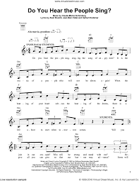 And the original english lyrics: Schonberg Do You Hear The People Sing Sheet Music For Ukulele