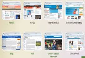 Terdapat pelbagai jenis laman web dalam internet,seperti laman web organisasi,peribadi,komersial,hiburan,berita dan laman web organisasi menyediakan maklumat tentang suatu organisasi termasuk struktur,aktiviti dan berita organisasi.antara contoh laman web. Mengenali Rangkaian Internet Selamat Datang