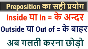 However, after waiting inside the hallway for 20 minutes, he stepped into the manager's office—that is, he moved toward the inside of the manager's office. Best Preposition Tricks And Tips Preposition Differences With Example In Hindi Youtube