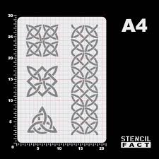 Pin auf ausmalbilder / wahlweise für stempeldruck, schablonieren oder applizieren. Schablone Keltische Knoten Flechtband Bo58