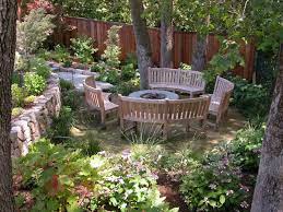 Another View Of Firepit Area Surrounded By Large Oak Trees And Redwoods Oak Trees Landscaping Outdoor Gardens Backyard Projects