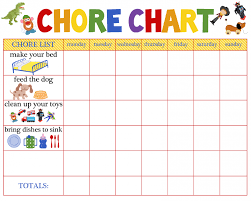 behaviour charts for 6 year olds 5 chore chart for