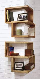 Franklin Wrap Around Shelf Hand Crafted Modern Wow Wood Corner Shelves Home Diy Diy Home Decor