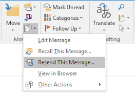 Macro To Resend Sent Message