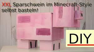 Minecraft crafts paper crafts papercraft minecraft. Xxl Sparschwein Im Minecraft Style Basteln Upcycling Mit Pappkartons Diy In Deutsch 2019 Youtube
