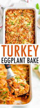 Cheesy Eggplant Casserole With Ground Turkey Eating Bird Food Recipe Healthy Ground Turkey Baked Turkey Ground Turkey Recipes Healthy