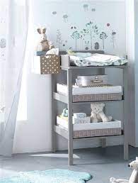 lot de 2 paniers rangement pour table a langer blanc gris vertbaudet rangement table a langer table a langer rangement chambre bebe