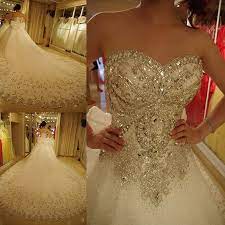 Buy cheap plus size wedding dresses at sofiehouse.co, designer plus size wedding dress on sale now! Ne012 Luxury Wedding Dresses Bling Sweetheart Organza Royal Train Crystal Diamond Wedding Gowns Plus Size Lace Up Customize Buy Wedding Gowns With Royal Trains Crystal Embellished Wedding Gowns Diamond White Wedding Gown Product On