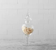 Sized to hold everything from soaps mdesign modern glass bathroom vanity countertop storage organizer canister apothecary jar for cotton swabs, rounds, balls, makeup. Classic Handcrafted Glass Apothecary Jars Pottery Barn