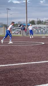 What a double play by Camryn Casey, 2022 CF and Eliana Warner, 2025 1B!  Camryn caught a line drive hit to center field and then threw a shot to  Eliana...