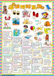 summer vocabulary worksheets and online exercises