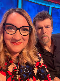 Had a wonderful time with the brilliantly funny Rhod Gilbert the other day.  Joyous. Photo description for blind and vision impaired smashers who have  software that reads text aloud to them. It's