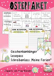 Osterpaket Geschenkanhanger Lesepass Schreibblatt Unterrichtsmaterial In Den Fachern Daz Daf Deutsch Fachubergreifendes In 2020 Geschenkanhanger Lesen Geschenke