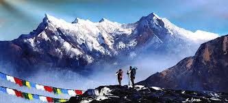Panoramic View Of Ama Dablam Peak Everest Mountain Painting By Whimsy Art